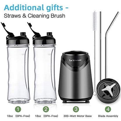 La Reveuse Personal Size Blender for Shakes and Smoothies, 2 Cups, Gray - color: Grey
