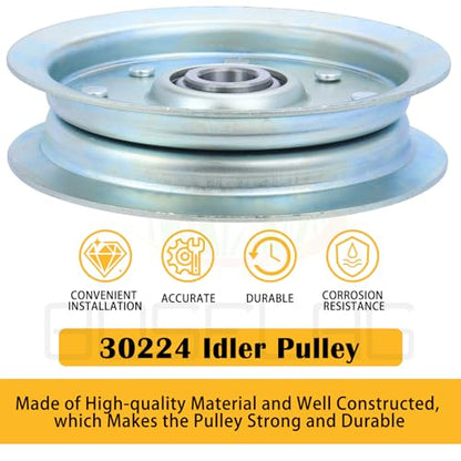 30224 Idler Pulley for Dixie Chopper 42", 50", 60" and 72" Decks - size: 1x30224W