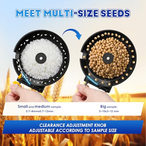 CGOLDENWALL Automatic Multi-functions Touchscreen Seeds Counter Machine With Data Storage, Adjustable Speed/Brightness, High Precision Counting for Various Shapes Cereals Seeds (Clearance Adjustment)