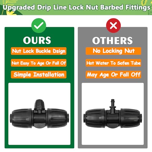 13 pack 1/2 Inch To 1/4 Inch Drip Irrigation Fittings, 1/2" (1/2" ID x 0.65" OD) to 1/4" Drip Line Reducing Tee 1/2" x 1/4" 3 Way Splitter Connectors for Garden Irrigation System - size: 1/2" x 1/4" 3 Way Splitter