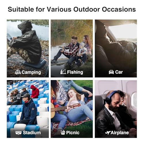 ONETIGRIS Inflatable Seat Cushion, Lightweight Waterproof Seat Pad - color: 1 Pack Black