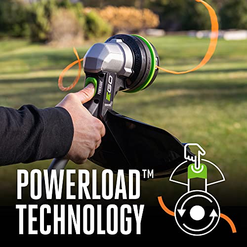 EGO Power+ String Trimmer, Battery Powered, 15" Trimmer for Weeds and Grass with POWERLOAD, Telescopic Aluminum Shaft, Battery and Charger Not Included - ST1510T - style: 15" Powerload/Telescopic (No Battery/Charger)