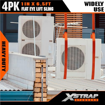 XSTRAP STANDARD 4PK 1"x6.5ft Lifting Sling Straps 2000 lb Vertical Capacity - style: 4PK 1''x6.5ft