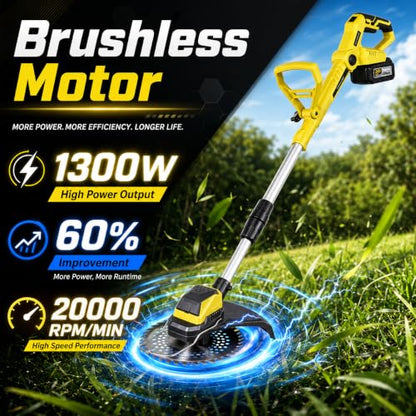 Cordless Weed Wacker - 24V Brushless Weed Electric Eater Battery Powered