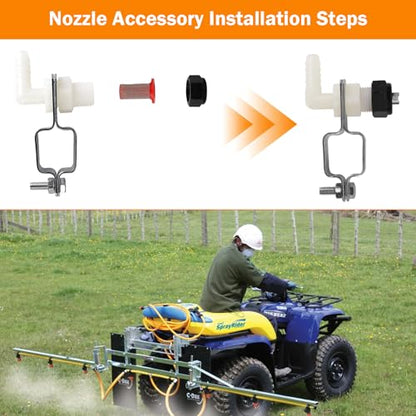 Spray Boom Repair Kit Include 3/8" Polypropylene Elbow Nozzle Body
