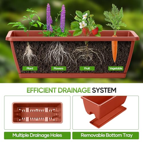 CADUKE Raised Garden Bed, Garden Raised Planter Box with Legs, 32" Elevated Vegetable Garden Beds with Drainage Holes & Trellis, Herb Garden Planter Outdoor for Vegetables, Balcony, Red - color: Red