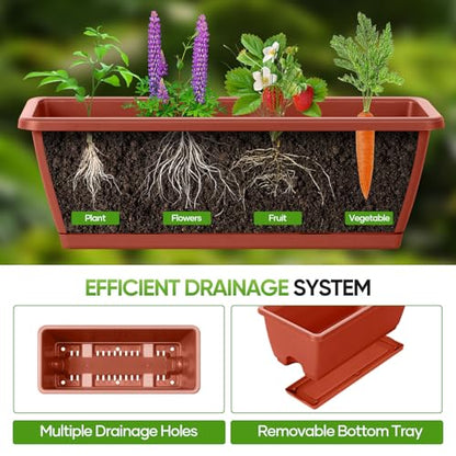 CADUKE Raised Garden Bed, Garden Raised Planter Box with Legs, 32" Elevated Vegetable Garden Beds with Drainage Holes & Trellis, Herb Garden Planter Outdoor for Vegetables, Balcony, Red - color: Red