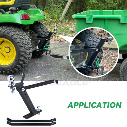 [Upgraded] Lawn Mower Trailer Towing Hitch, 1-7/8-Inch Diameter