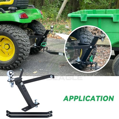 [Upgraded] Lawn Mower Trailer Towing Hitch, 1-7/8-Inch Diameter