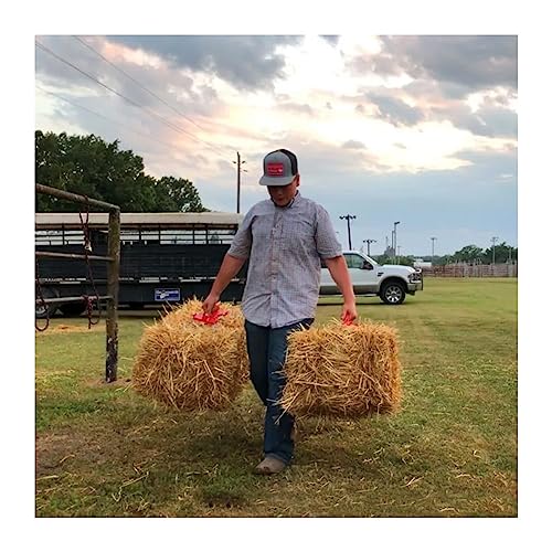 Reinsman Bale Handle - Rugged Construction Ergonomic Carry Handle for Moving Square Hay Bales with Ease - Red