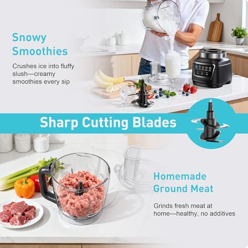 All-in-One Blender Food Processor, 10-in-1 Blenders for Kitchen