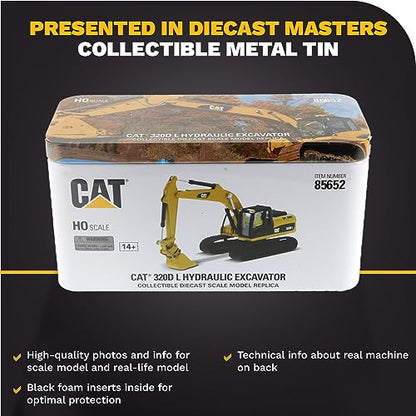 1:87 Caterpillar 320D L Hydraulic Excavator with Multiple Work Tools (Clean Up Bucket, Grapple, Hammer, and Multi Processor) - 85652 - High Line Series by Diecast Masters
