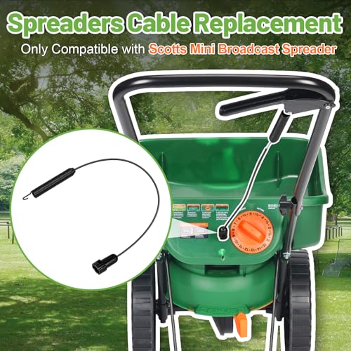 Control Cable Compatible with Scotts Turf EdgeGuard Mini Spreader | Lawn Spreader Control Cord, Pull Cable for Scotts Turf Builder EdgeGuard Mini Broadcast Spreader, Lawn Fertilizer Accessory - size: Mini