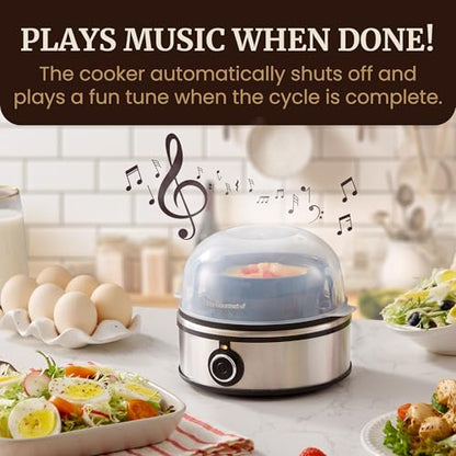 Elite Gourmet EGC855SS Easy Egg Cooker, 7-Egg, Steel - color: Stainless Steel