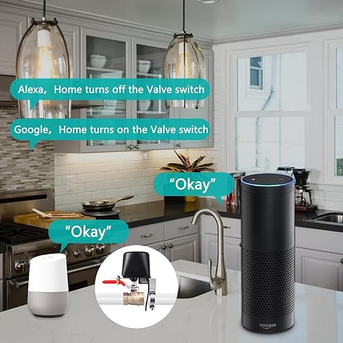 Jinvoo WiFi Smart Valve, Water Shut-Off Controller, Sprinkler controllerr, Smart Irrigation Controller, Compatible with Alexa, Google, Smart Life APP Control, No Hub Required (2 Pack)