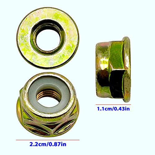 M10 x 1.25 Left Hand Thread Blade Nut for String Trimmer, 4 Pack