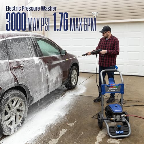 Westinghouse WPX3000e Electric Pressure Washer, 3000 Max PSI and 1.76 Max GPM, Induction Motor, Onboard Soap Tank, Spray Gun and Wand, 5 Nozzle Set, for Cars/Fences/Driveways/Homes/Patios/Furniture - style: 3000 Max PSI