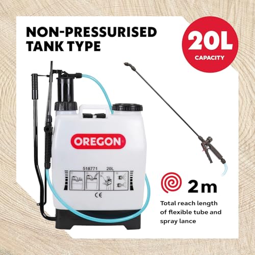 Oregon Backpack Garden Pressure Sprayer, 5 Gallon - size: 5 Gallons (20L)