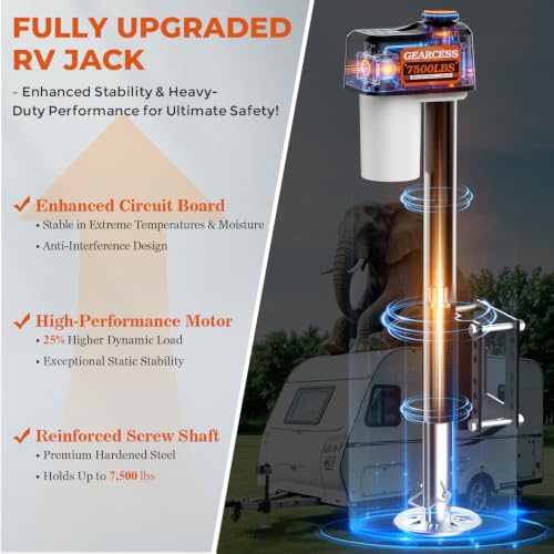 Electric Trailer Jack 7500LBS, Heavy Duty Side Mount Electric Tongue Jack - size: Electric Trailer Jack Side Mount