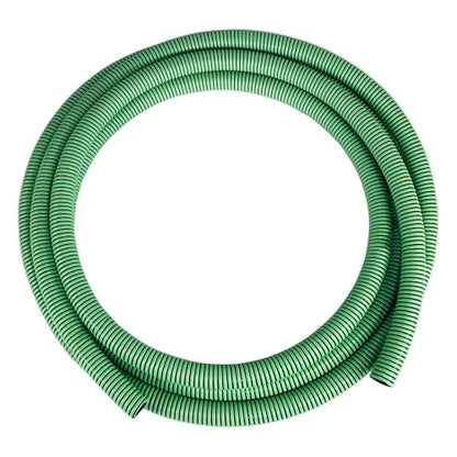 Gloxco Heavy Duty Tiger Green EPDM All Weather Suction Hose, Black Tube, Lime Green Helix, Full Vacuum Suction Rating, 1-1/2" Inside Diameter, Made In USA, 30 ft Length - size: 1-1/2" x 30 Ft