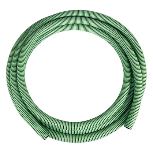 Gloxco Heavy Duty Tiger Green EPDM All Weather Suction Hose, Black Tube, Lime Green Helix, Full Vacuum Suction Rating, 1-1/2" Inside Diameter, Made In USA, 33 ft Length - size: 1-1/2" x 33 Ft
