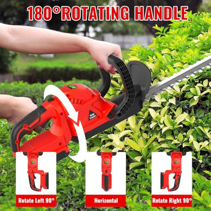 22" Cordless Hedge Trimmer Compatible with Milwaukee M18 Battery-Tool Only - color: Red