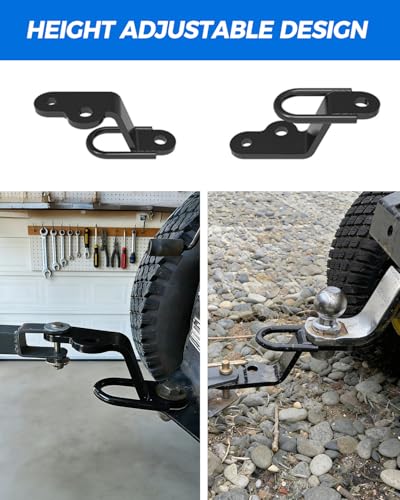 Xprite ATV/UTV 3-Way Hitch Adapter, Steel Hitch Mount with Bolt - color: Stlye 1