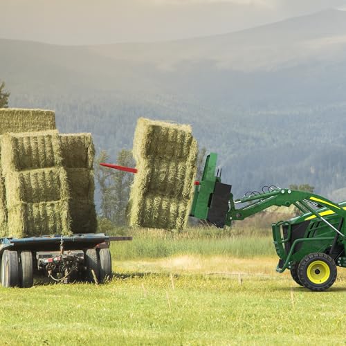 YITAMOTOR 4000lbs Pallet Fork Frame, 50" Skid Steer Pallet Fork Frame Fits John Deere Tractors, Green