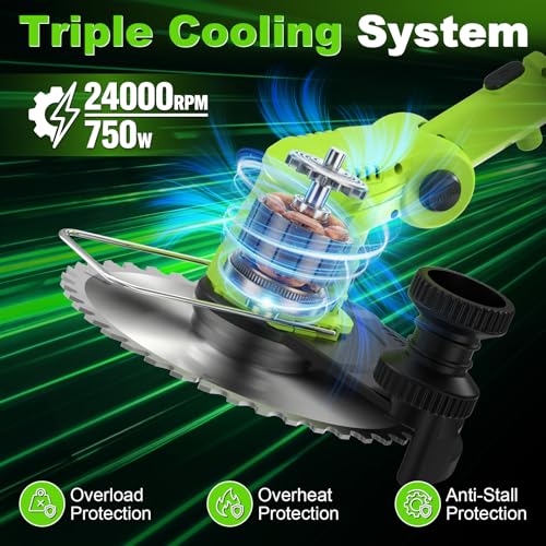21V Cordless Weed Wacker String Trimmer Brush Cutter 2 Batteries