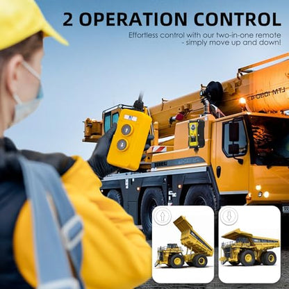 NEWTRY 2 in 1 Crane Remote, 12V Wireless & Wired Dump Trailer Remote