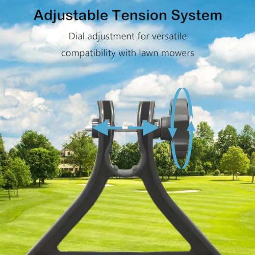 String Trimmer Wheel Attachment, Trimmer Support Wheels, Weed Eater Wheels, Lawn Mower Support Wheel Adjustable Weed Trimmer for Walk-Behind Brush Cutter