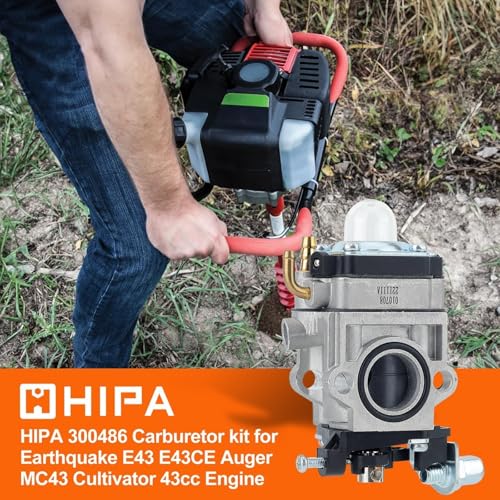 Hipa 300486 Carburetor for Earthquake Viper 43CC Tiller E43 MC43 WE43 E43CE