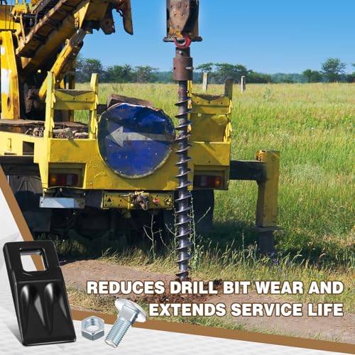 Hicarer 10 Pack Square Hole Replacement Auger Teeth with Hardware, High Hardness Carbon Steel Auger Post Hole Digger Tooth for Woodworking Construction and DIY Tools