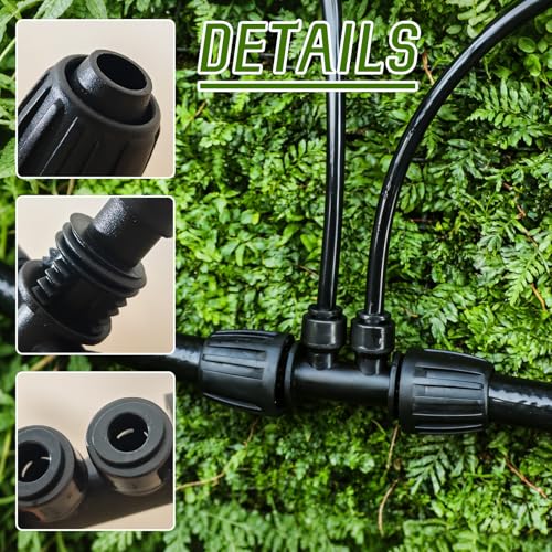8 PCS 1/2" to 1/4" Drip Irrigation Tee Fitting,4 Way Quick Connect - size: 8PCS 1/2" to 1/4" Connect (4 Way))