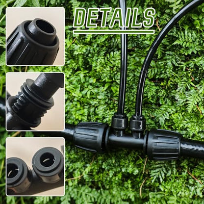 8 PCS 1/2" to 1/4" Drip Irrigation Tee Fitting,4 Way Quick Connect - size: 8PCS 1/2" to 1/4" Connect (4 Way))