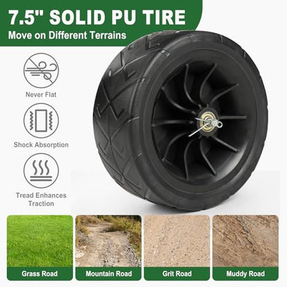 VINGLI 4-Wheel Garden Hose Reel Cart with Storage Basket, Portable Residential Hose Reel Cart, Lawn Watering, for Garden Backyard and Farm - color: Black 300ft -4 Wheel