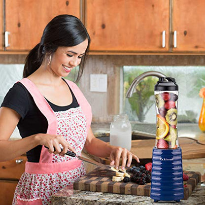 La Reveuse Personal Size Blender for Protein Shakes and Smoothies, Navy - color: Navy