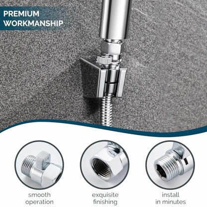 Angle Simple Shower Head Shut Off Valve, Water Flow Control Valve, Chrome - color: Chrome