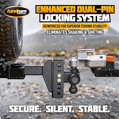 Adjustable Trailer Hitch for 2 inch Receiver, 6 inch Rise/Drop Hitch