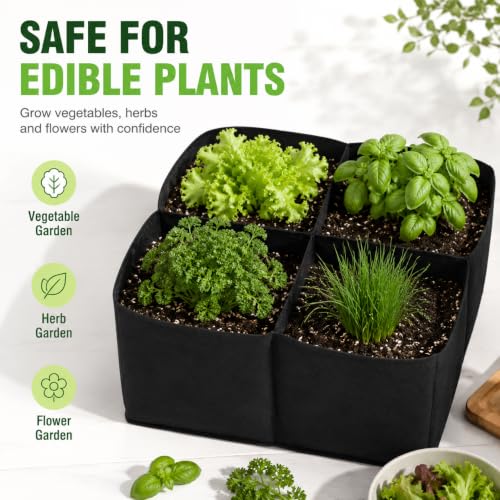 Gardzen 2 Pack Fabric Raised Garden Beds - size: 2Feet x 2Feet