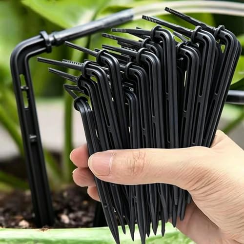 15Pcs 90 Degree Micro Drip Irrigation Kit 4/7mm Hose Garden Curved Arrow Water Saving Drip Irrigation Tool Irrigation System (Black) - color: Black