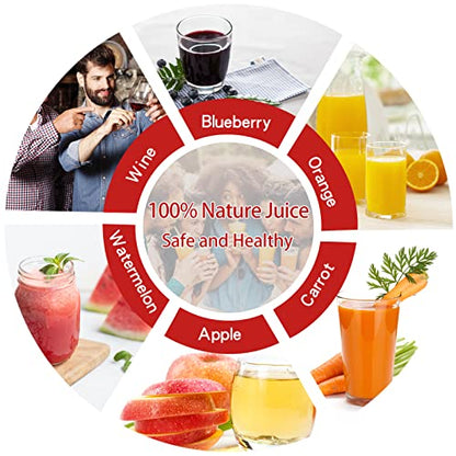 Fruit Wine Press and Crusher,100% Nature Apple&Grape&Berries Crusher Manual Juice Maker
