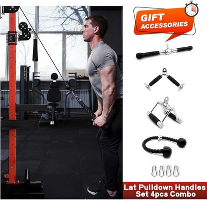 RitFit PPC-P3 Power Cage with Cable Crossover System, 1200LB Capacity - color: Black, style: Package 1.9K (with BP 340lbs Plates)