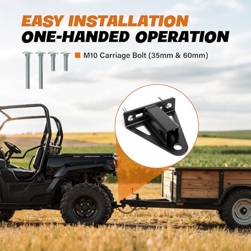 Lawn Mower Hitch 1-1/4" Receiver, Trailer Hitch for Zero Turn Lawn Mower - size: 1.25 inch receiver