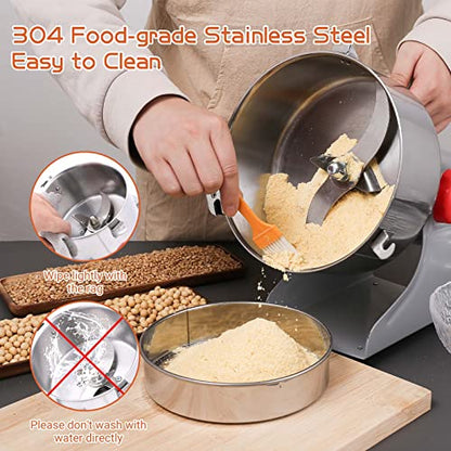 Electric Grain Mill 1000g High-speed Grain Spice Herb Grinder 2600W Dry Grinder Machine 304 Stainless Steel Superfine powder High-speed Grain Mill 36000r/min for Kitchen Home and Commercial - size: 1000G