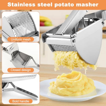 Heavy Duty Potato Ricer Stainless Steel Potato Masher