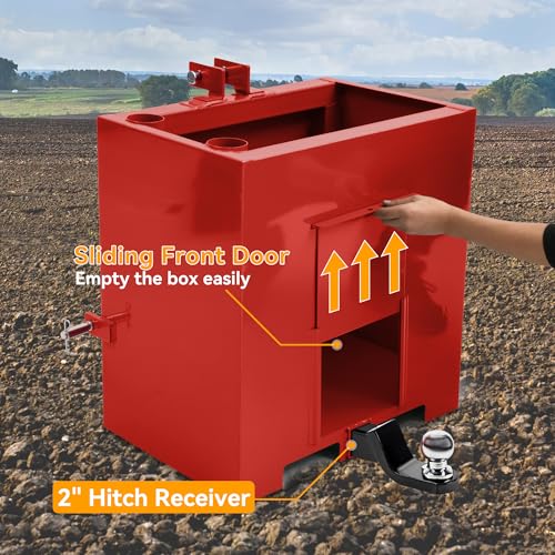 YINTATECH 800lbs 3 Point Capacity Tractor Ballast for CAT1, Red - color: Updated Red