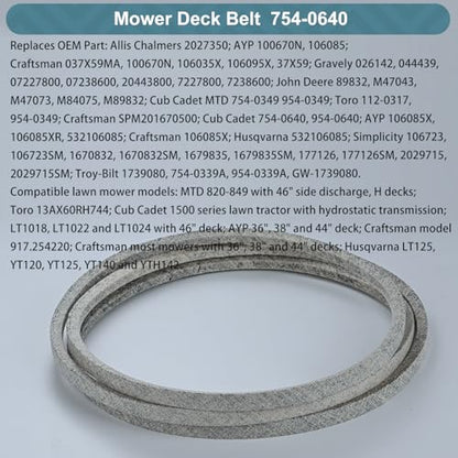 Holdly 754-0468 Drive Belt 5/8 x 41.5'', Mower Belt for MTD 754-0468 Troy Bilt Bronco Cub Cadet Yard Machines Huskee 112-0305 Toro LX425 LX500 LX460 LX420 LX426 LX423 - size: 754-0468