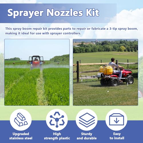 Spray Boom Repair Kit Sprayer Parts Including 8001-VS Tips Screens Clamps