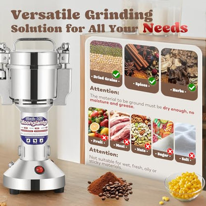 Moongiantgo Grain Mill Grinder Electric, 150g Upright, 110V - size: 150g Upright